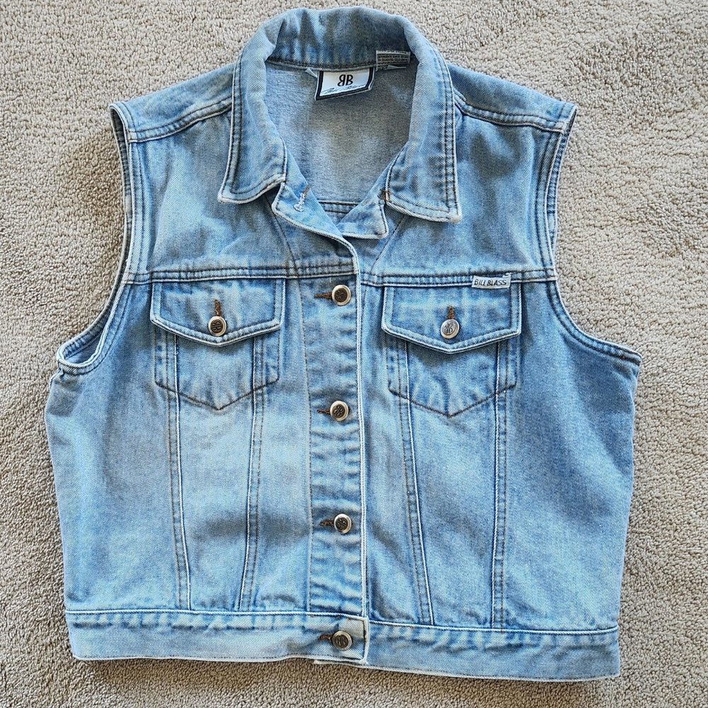 Vintage Bill Blass denim vest - Picture 6 of 10